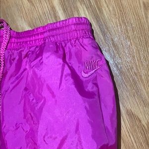Hot Pink Nike Nylon Track Pants